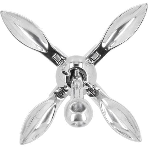 Bow Anchor Roller Boat Folding Anchor 7lbs Foldable Grapnel Anchor 316 Stainless Steel Practical Hardware for Marine Boat