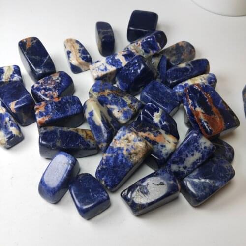 100g Natural sodalite blue vein stone home Decor gravel square energy Crystal Quartz Mineral Specimen Fish Tank Garden