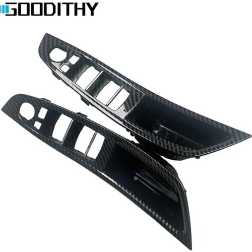 New Car Interior Carbon Fiber Driver Side Door Handle Panel Pull Trim Cover for BMW 5 Series F10 F18 520 523 525 528 530
