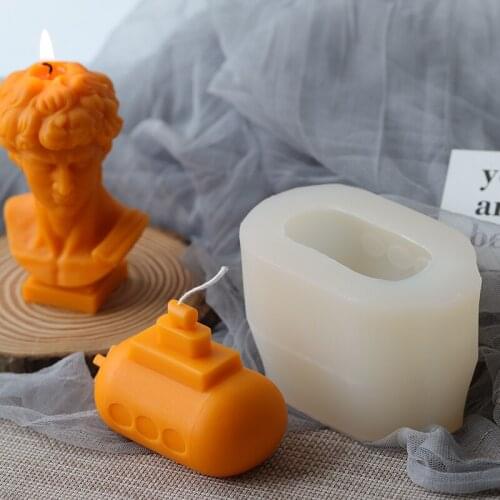Submarine Creative Silicone Material Handmade Candle Mold Funny Diy Soap Mould Cute 3d Candle Making Mold Soap Making Tools