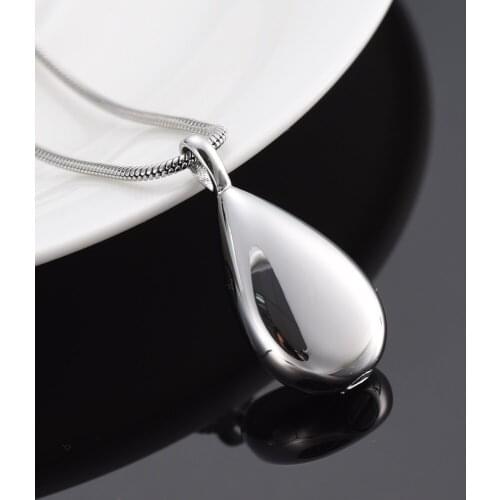 Polishing Water Drop Urn Necklace Hold Ashes Memorial Jewelry Ash Locket Cremation Urn Pendant Necklace Charm Accessories