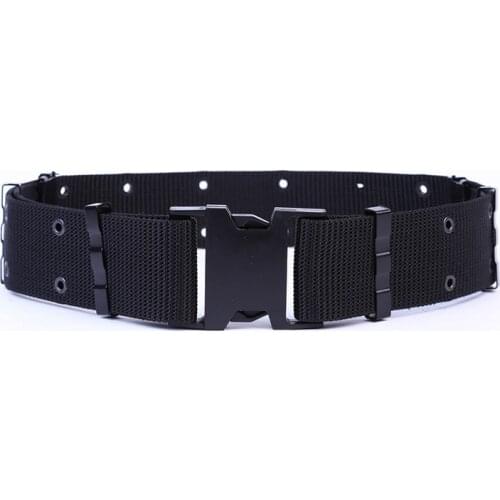 Security Duty Belt Armed Training Tactical Belt Canvas Woven Belt Sports Nylon CS Military Training Buckle Waist Seal
