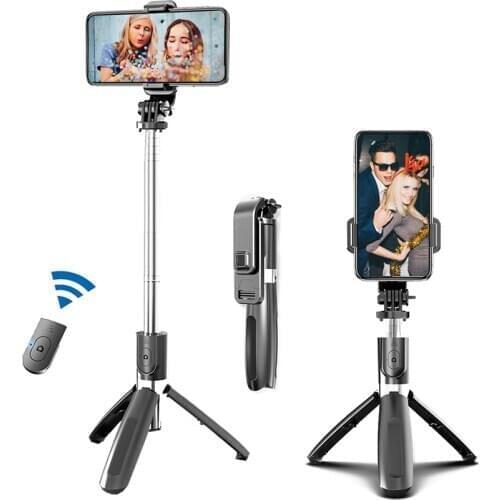Portable Tripod Selfie Stick for Mobile Phone Photo Taking Live Broadcast Chargable Bluetooth Remote Control Tripod Stand Pole