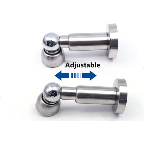 RONGYAO Silver Adjustable Stainless Steel Door Stopper 105-135mm Door Stop Furniture Door Hardware Accessories