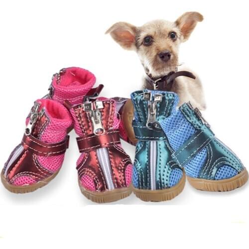 Pet Dog Shoes Anti-slip Oxford Grid Warm Snow Shoes For Dogs Winter Warm Boots For Small Dogs Cats Chihuahua Pug Pet Dog Product