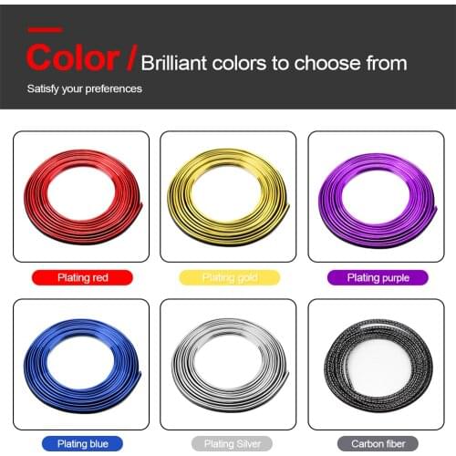 Car Styling 5M/pcs Universal Flexible Car Interior Decoration Moulding Trim Strips Car Central Control and Door Decoration Strip