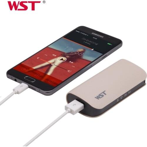 WST Mini Power Bank 5200mAh Portable Phone Charger External Battery Charger with USB Output for iPhone Samsung Xiaomi Huawei