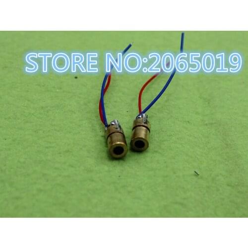 2Values*5PCS 3V+5V Laser diode Wave length 650nm power 5mw diameter 6mm Copper semiconductor laser tube