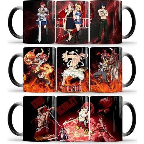350ml Anime Fairy Tail Magic Coffee Mug Creative Cold and Hot Water Color Change Mug Ceramic Tea Milk Cup Best Gifts for Child