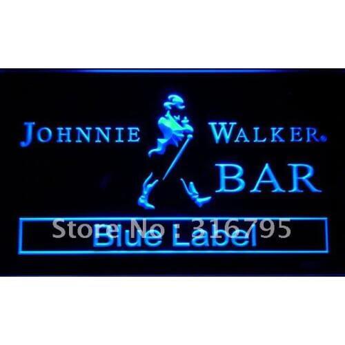 481 BAR Johnnie Walker Blue Label LED Neon Light Signs with On/Off Switch 20+ Colors 5 Sizes to choose