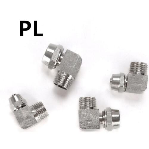 5PCS 4/6/8/10/12mm Hose Tube M5 1/8'' 1/4'' 3/8'' 1/2'' Male Thread Pneumatic Fast twist Fittings Elbow Quick Joint Connector