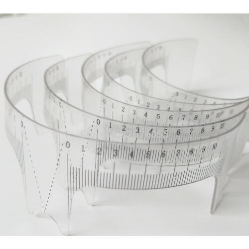 5 pcs/lot Precise Brows Ruler Eyebrow Grooming Stencil Practical Permanent Makeup Eyebrow Shaping Tool