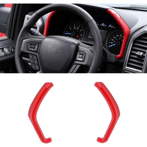 Left/Right Car Dashboard Side Decoration Trim for Ford F150 F250 F350 2015 2016 2017 2018 2019 2020 2021 Car Interior Accessoriy