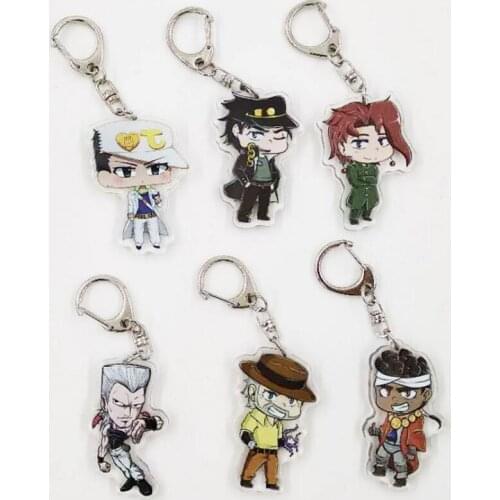 JOJOS BIZARRE ADVENTURE Japanese Anime keychain Acrylic strap/charms/Key ring