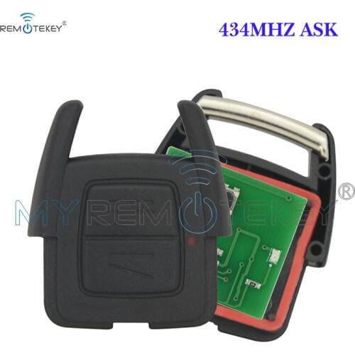 Remtekey 2 button 433Mhz ASK 93176615 Remote key fob for Opel Vauxhall Holden Astra G Zafira A car key 2000 2001 2002 2003 2004