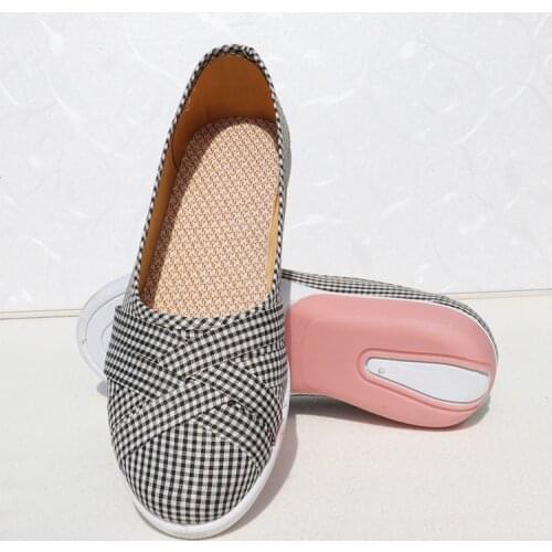 Della Tela di Canapa Piatto da Ginnastica Casual Resistente All'usura da Barba Bordi Fascia Elastica Scarpe Basse Nuovo dfg56