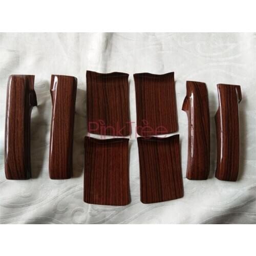 Woodden Color Sticker Interiol Door Handle Cover Trim For Toyota Land Cruiser 200 2016 2017 2018 Car SUV Styling Accessories