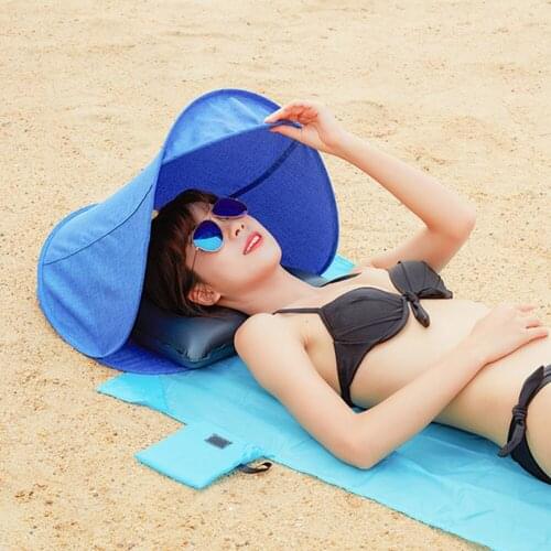 Portable Sunshade Mini Head Tent Umbrella Folding Inflatable Pillow Umbrella Folding UV Protection For Beach Accessories
