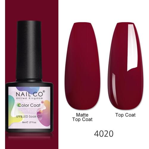 NAILCO 8ml Nail Gel Polish Semi Permanent Gel Varnish Base Top Coat UV LED Gel Nail Polish Hybrid Varnishes