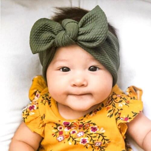 Newborn Headband Baby Girls Boys Headbands Infant Hairband Top Bow Knot Turban Solid Headwrap for Kids Children Bebes Hairband