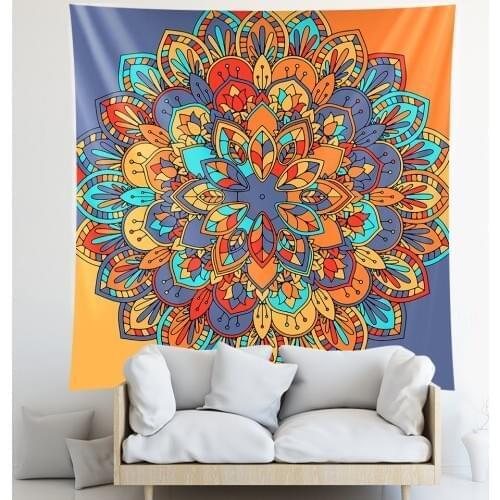 India Mandala tapestry wall hanging witchcraft tapestry Hippie Bohemian home decoration psychedelic tapestry wall decoration