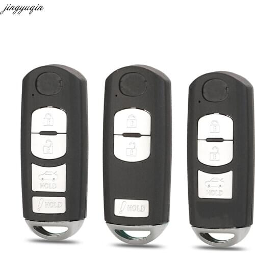 Jingyuqin 3 Buttons Remote Car Key Cover Shell Case For Mazda CX-3 CX-5 Axela Atenza Smart Fob