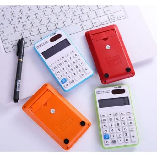 Color 12 Digits Calculators Solar Calculator Cute Mini Computer Student Office Portable Examination Calculator