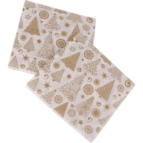 20PCS/set Festival Napkins Cloth Square Christmas Paper Napkin Pocket Handkerchief For Home Xmas Table Decoration