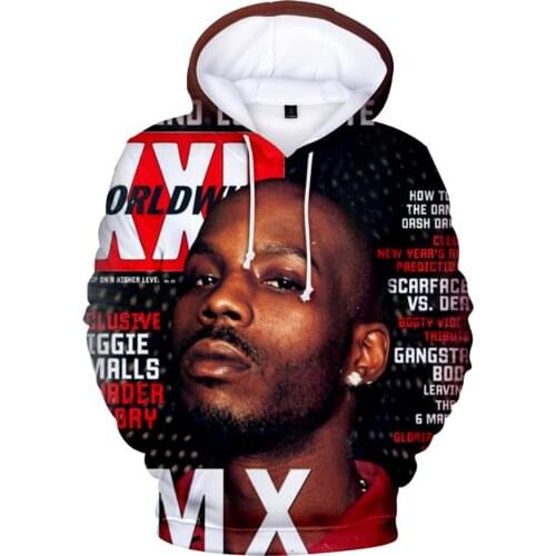 DMX 3D Print Fashion Fall Winer Suit Hoodies Sportswear Hooded Youthful Hip hop Punk Women/Men The hooded
