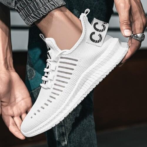 Fashion Men Sneakers Mesh Casual Shoes Lac-up Mens Shoes Lightweight Vulcanize Shoes Walking Sneakers Zapatillas Hombre 2021