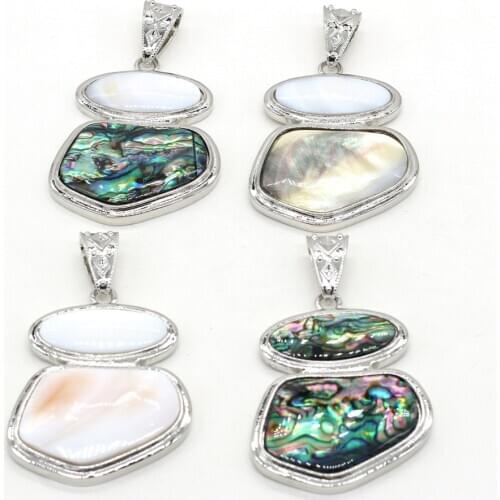 Trendy Natural Mother of Pearl Shell Pendant Exquisite Jewelry Abalone Shells Charms for Jewelry Making DIY Necklace Accessories
