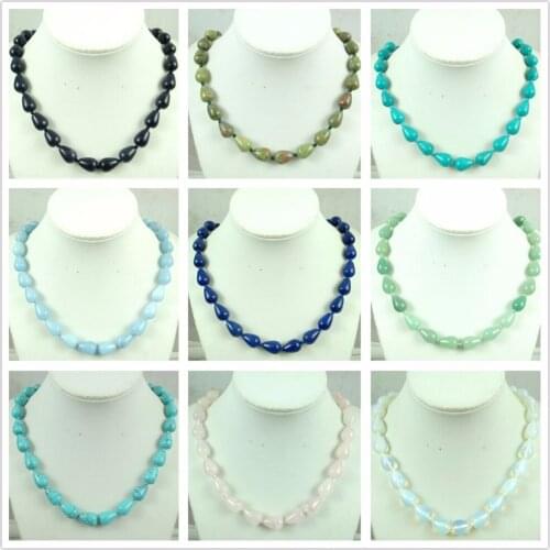 Fashion Natural Pink Quartz Onyx Opal Tiger Eye Stone Pendant Chains Handmade Gem Jewellery Necklace For Women Fine Jewelry F11