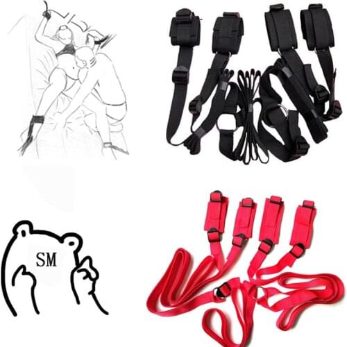 Handcuffs Ankle Cuffs Mouth Gag BDSM Bondage Set Restraint Fetish Slave Sex Erotic Toys For Woman Couples Sex Shop For Couples