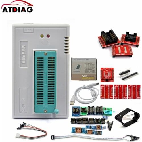 Original V9.0 PRO TL866 II Plus USB Universal Programmer EEPROM FLASH with Adapters High car diagnostic tool