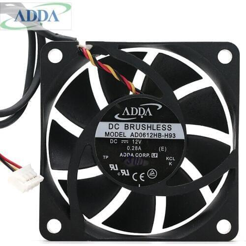 Brand New FOR ADDA AD0612HB-H93 6013 60*60*13mm CPU dedicated fan 12V 0.28A axial cooling fan