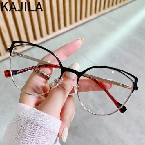Cat Eye Glasses Frames For Women Transparen 2021 New Fashion Reading Computer Anti Blue Light Glasses With The Box Eyewear