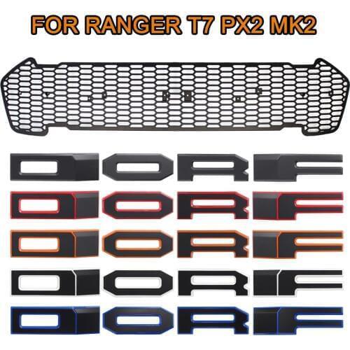 4 Letter for Modified Mesh Grill Grille of RANGER 2015-2018 T7 PX2 MK2 XL XL+ XLS XLT Limited WILDTRAK