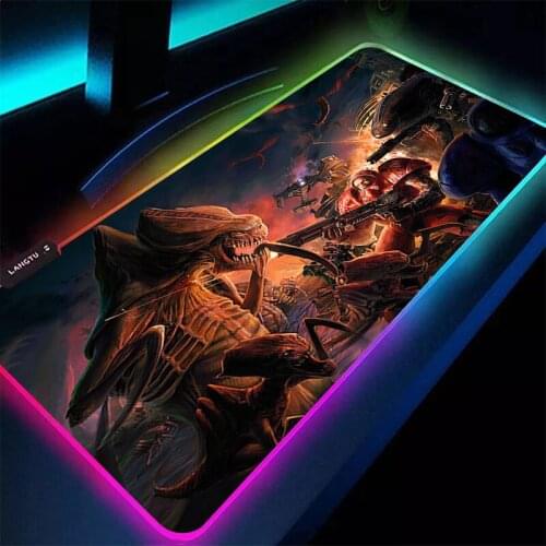 RGB Gaming Mouse Pad Outer Space Mousepad Large Anti-slip XL Keyboard Desk Mouse Mat for Laptop LED Lighting Play Mat Starcraft