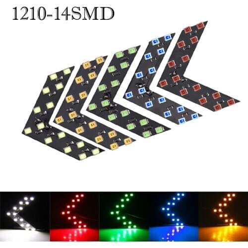 2PCS LED Turn Signal Light 14SMD Arrow Indicator Car Rearview Mirror Rear Side Lamp Indicator Exterior Lamp Car Accessories
