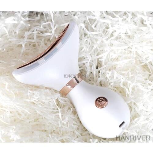 Face Massager Neck Lift Anti Wrinkles Heat High Frequency Vibration Facial Skin Tightening Lifting 3LED Light Reduce Double Chin
