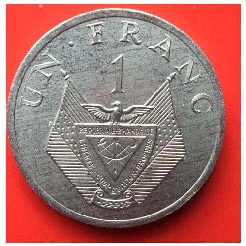 Rwanda 1 franc 21mm Africa Coins Old Original Infrequent Coin Commemorative Edition 100% Real Random Year