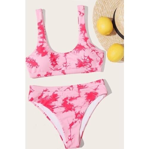 Print Beach Bikini Set Women Sexy Push-up Padded Bra Swimsuit Two-piece Swimwear Bathing Suit Female Beachwear Maillot De Bain
