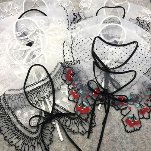 1 pc Fake Collar For Shirt Detachable Collar Shirt Blouse Top Women Lace Fake Collar Doll Collar Women Clothes Shirt Accessories