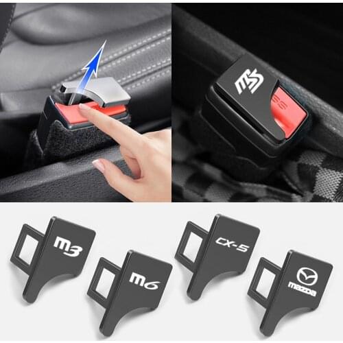 For Mazda 6 Mazda 3 Mazda 2 Atenza Axela CX5 CX30 CX9 CX7 Accessories Hidden Car Safty Seat Belt buckle clip 1pcs