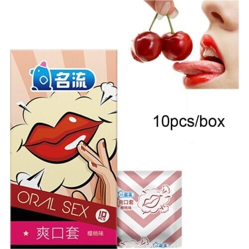 10Pcs Oral Sex Condoms for Women Sex Mouth Blowjob Penis Sleeve Oral Natural Latex Condoms Sex Toys Sex Cock Sleeve Adult Toys