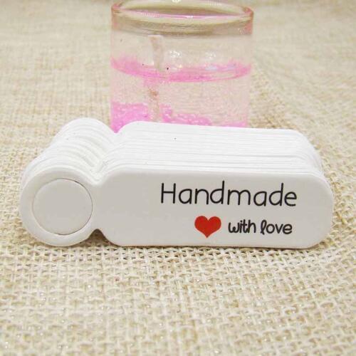 100pcs per lot Kraft jewelry hang Tag DIY Hande Made with Love Gift tag Packing Box label tag ustom Logo Cost Extra