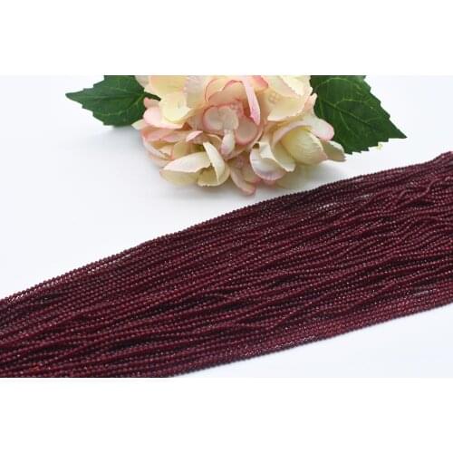 2 strands 2-4mm Natural Faceted Red Ruby Round stone beads For DIY Bracelet Necklace Jewelry Making Strand 15"