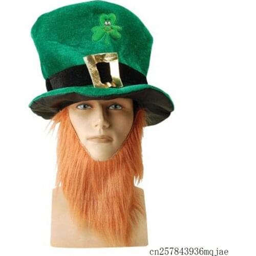 25 Pcs Funny Clover Hats Green Top Hat Headband Irish St. Patricks Day Party Hats Cosplay Hat