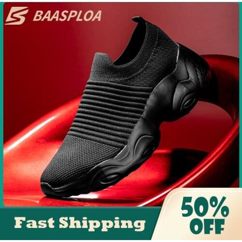 Baasploa Fashion Shock Absorption Sock Sneakers Casual Non-Slip Wear-Resistant Soft Runing Shoes Size 35-48 Walking SNEAKER