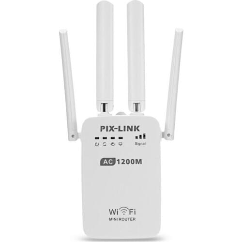 AC 1200m Wireless Repeater WiFi Signal Amplification Router 5g High Power 4 Antenna Dual Network Port